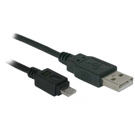 Logo USB kabel (2.0), USB A M - microUSB (M), 1m, czarny