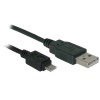 Logo USB kabel (2.0), USB A M - microUSB (M), 1m, czarny