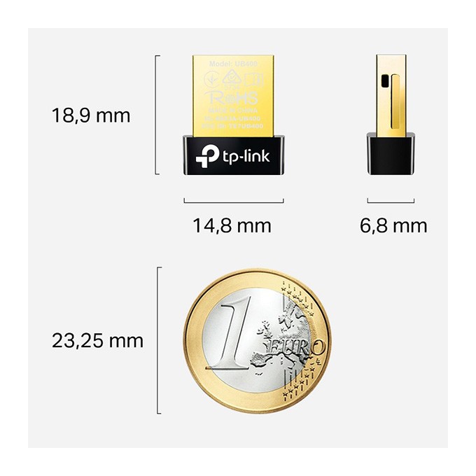TP-LINK USB Adapter Bluetooth 4.0, USB A M - zasięg do 20m, UB400