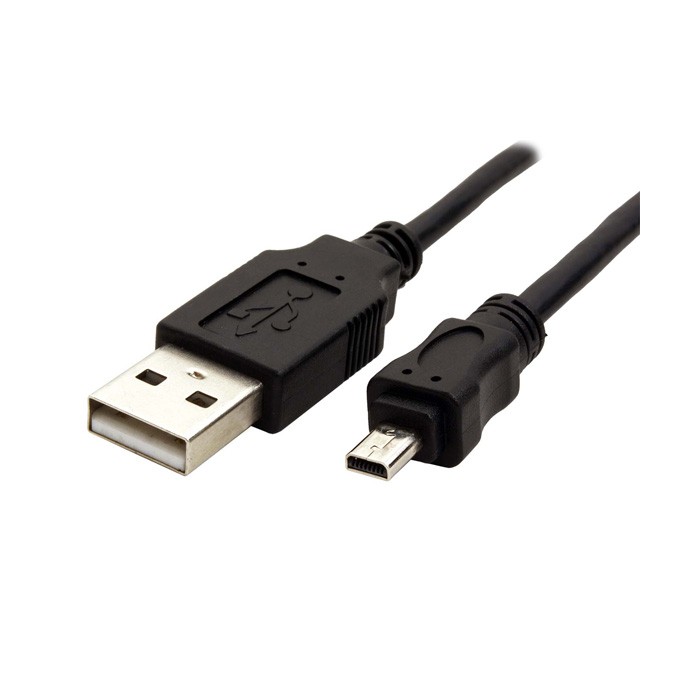 Logo USB kabel (2.0), USB A M - 8-pin M, 1.8m, czarny, blistr, PANASONIC