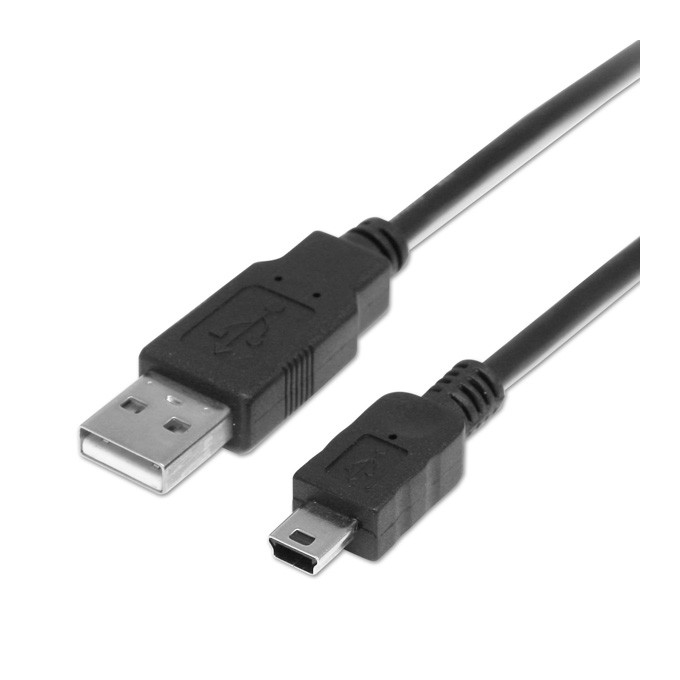 USB kabel (2.0), USB A M - miniUSB (M), 3m, czarny