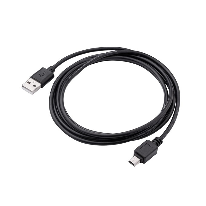 USB kabel (2.0), USB A M - miniUSB (M), 3m, czarny