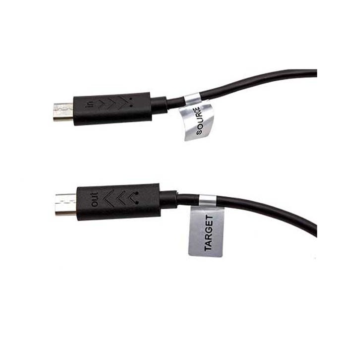 USB kabel (2.0), microUSB (M) - microUSB (M), 0.3m, OTG, czarny