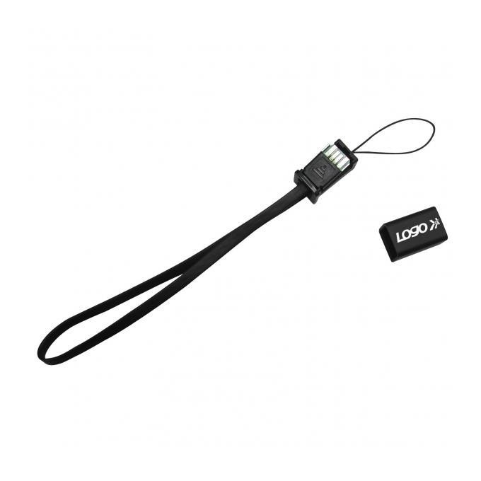 Logo USB kabel (2.0), USB A M - microUSB (M), 0.3m, czarny, EOL