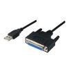 USB redukcja IEEE 1284, USB A M - DB25 F, do portu równoległego, EOL