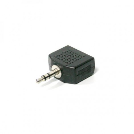 Audio rozgałęziacz, Jack (3,5mm) M - 2x Jack (3.5mm) F, stereo, czarna