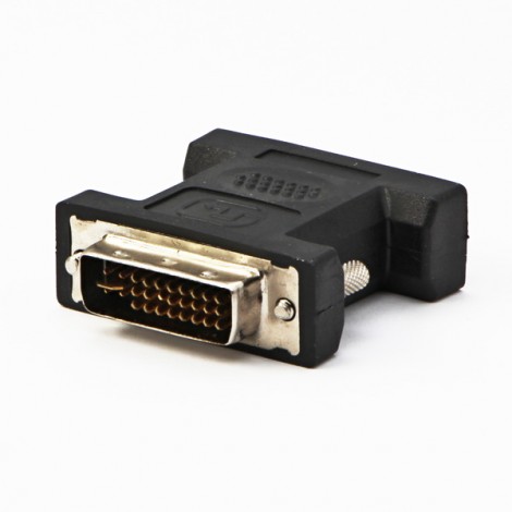 Video redukcja, DVI (24+5) M - VGA (D-sub) (F), czarna, Logo blistr