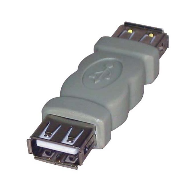 USB złączka, (2.0), USB A F - USB A F, szara, 5891, EOL