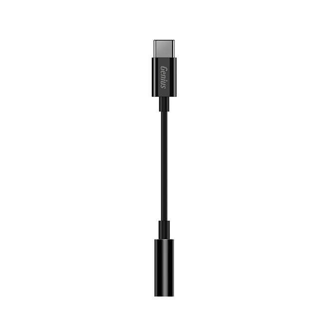 USB/Audio USB C (M) - Jack (3,5mm) F, stereo, czarna, Genius ACC-C100