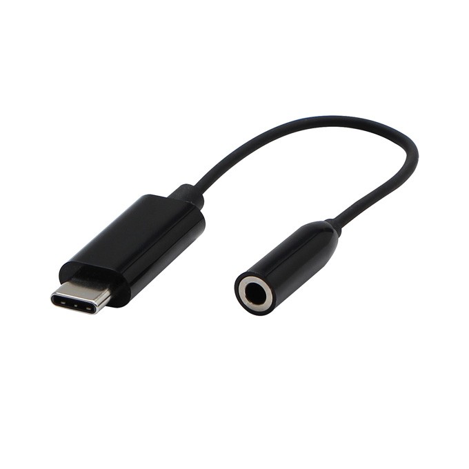 USB/Audio USB C (M) - Jack (3,5mm) F, stereo, czarna, Logo blistr