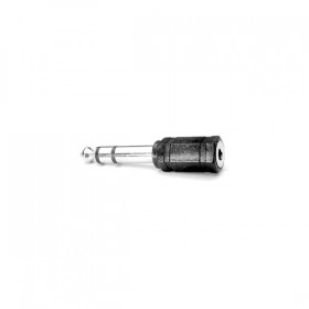 Audio redukcja, Jack (6.3mm) M - Jack (3,5mm) F, stereo, czarna, Logo blistr