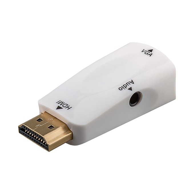 Video HDMI M - VGA (D-Sub) (F), biały