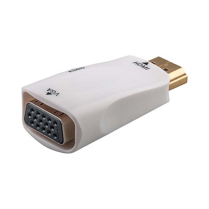 Video HDMI M - VGA (D-Sub) (F), biały