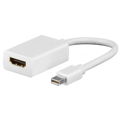 Video mini DisplayPort (M) - HDMI F, HDMI 1.3 - Standard, biały, Logo