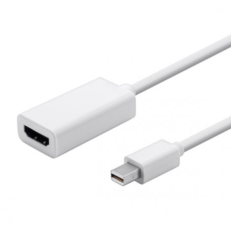 Video mini DisplayPort (M) - HDMI F, HDMI 1.3 - Standard, biały, Logo