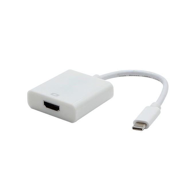 USB/Video DP Alt Mode, USB C (M) - HDMI F, biały, plastic bag 4K2K@30Hz