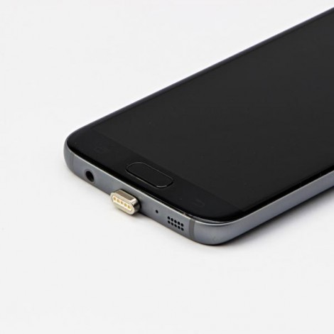 USB końcówka, USB C (M) - połączenie magnetyczne, srebrna, do użytku z kablem magnetycznym