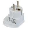 230V Adapter podróżny, CEE7 (widelec) - gniazdo, biały, do zagranicznego gniazda 230V Adapter podróżny, CEE7 (widelec) - gniazdo, biały, do zagranicznego gniazda