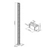 Organizer kabli, Maskownica do kabli regulowana, biały, 1.3mm, do stołów z regulacją wysokości, Powerton