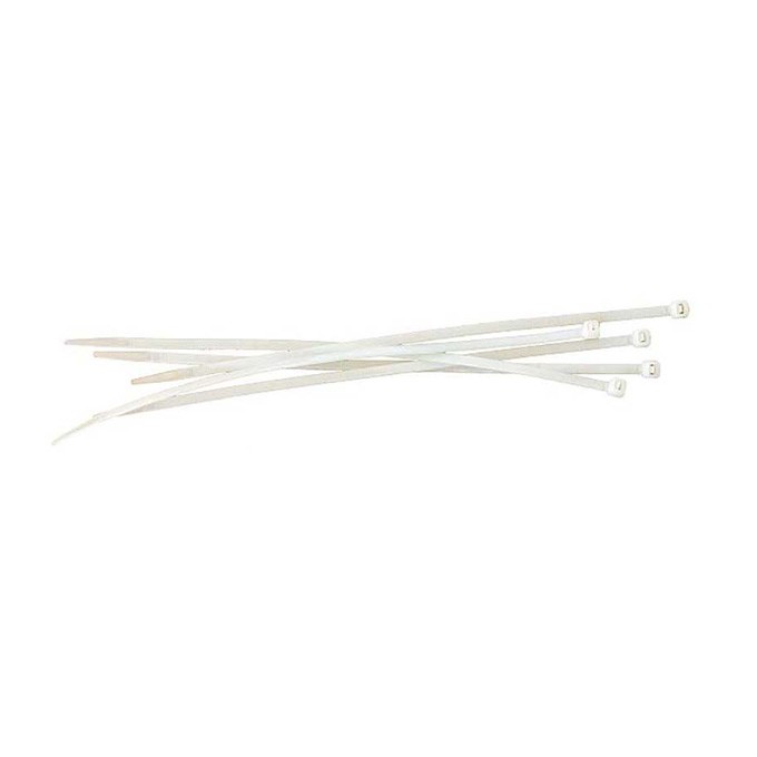Pasek wycofujacy, 7mm, biała, 150mm, 100 szt w opakownaiu