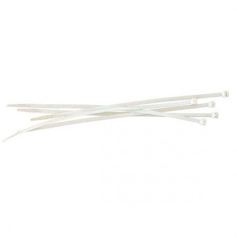 Pasek wycofujacy, 7mm, biała, 150mm, 100 szt w opakownaiu