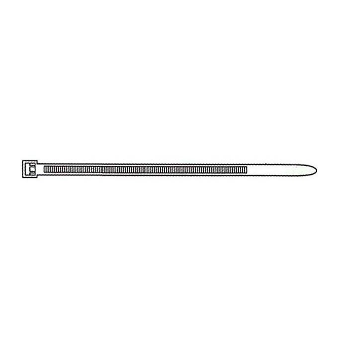 Pasek wycofujacy, 7mm, biała, 150mm, 100 szt w opakownaiu