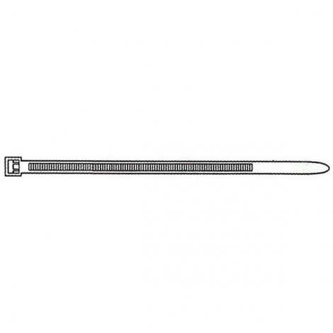 Pasek wycofujacy, 250x3,6mm, czarny, 0.25mm, 100 szt w opakowaniu, EOL