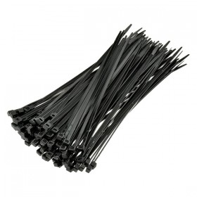 Pasek wycofujacy, 300x3,6mm, czarny, 0.30mm, 100 szt w opakowaniu