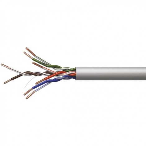 Przewód LAN UTP patchcord, Cat.5e, RJ45 M - RJ45 M, 1 m, nieekranowany, CCA, szary, economy