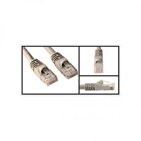 Przewód LAN UTP patchcord, Cat.5e, RJ45 M - RJ45 M, 0.5 m, nieekranowany, szary, economy