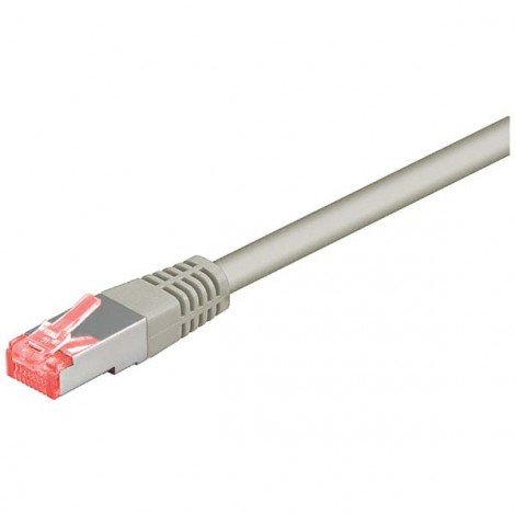 Przewód LAN S/FTP patchcord, Cat.6, RJ45 M - RJ45 M, 0.5 m, chroniony, LSOH, szary, economy