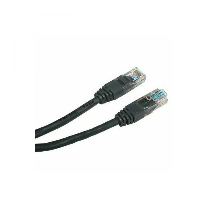 Przewód LAN UTP patchcord, Cat.5e, RJ45 M - RJ45 M, 0.5 m, nieekranowany, czarny, economy, EOL