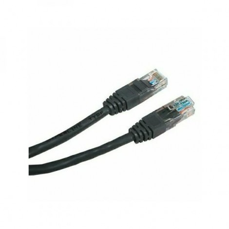 Przewód LAN UTP patchcord, Cat.5e, RJ45 M - RJ45 M, 0.5 m, nieekranowany, czarny, economy, EOL