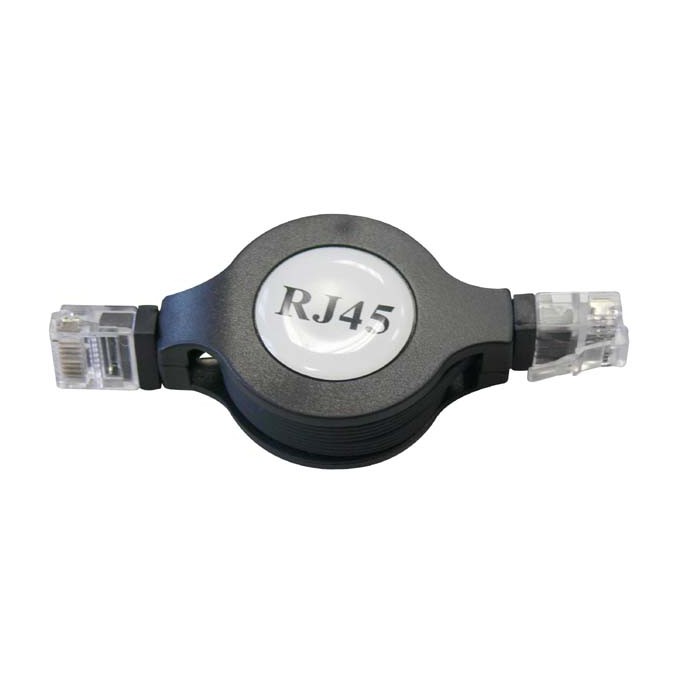 Przewód LAN UTP patchcord, Cat.5e, RJ45 M - RJ45 M, 1.2 m, nieekranowany, nawijany, czarny, economy, EOL