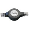 Przewód LAN UTP patchcord, Cat.5e, RJ45 M - RJ45 M, 1.2 m, nieekranowany, nawijany, czarny, economy, EOL