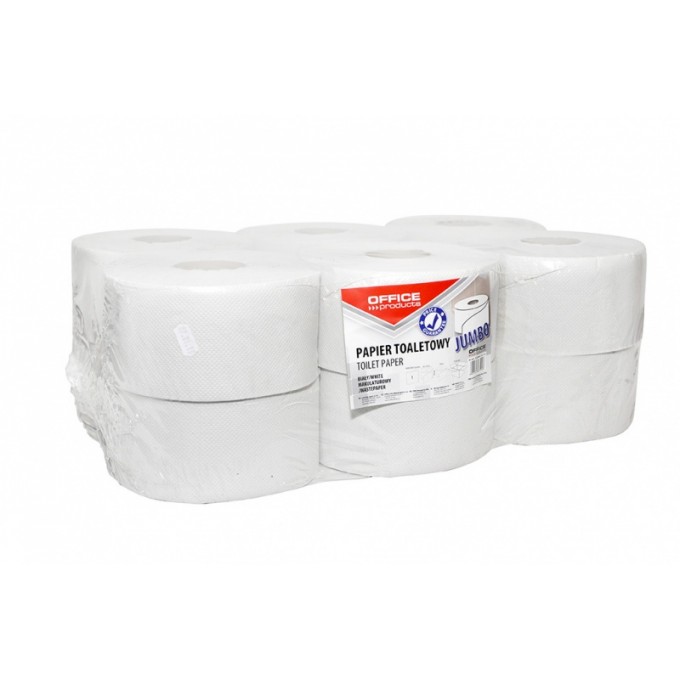 Papier toaletowy makulaturowy OFFICE PRODUCTS Jumbo, 1-warstwowy, 120m, 12szt., biały