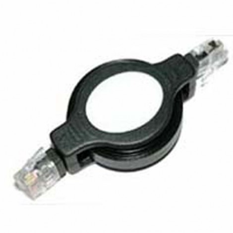 Przewód LAN UTP patchcord, Cat.5e, RJ45 M - RJ45 M, 1.2 m, nieekranowany, nawijany, czarny, economy, EOL