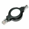 Przewód LAN UTP patchcord, Cat.5e, RJ45 M - RJ45 M, 1.2 m, nieekranowany, nawijany, czarny, economy, EOL