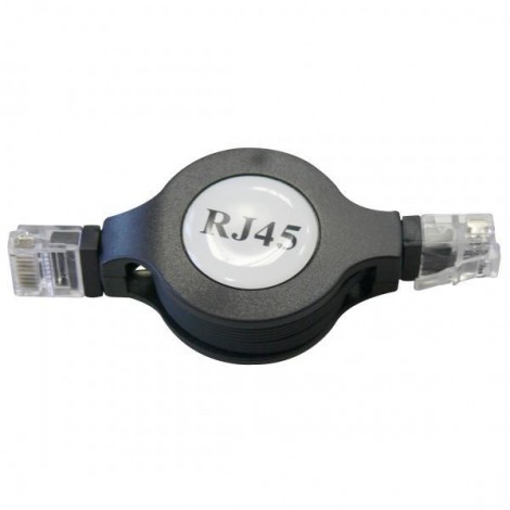 Przewód LAN UTP patchcord, Cat.5e, RJ45 M - RJ45 M, 1.2 m, nieekranowany, nawijany, czarny, Logo LOGO bag