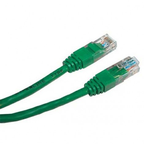 Przewód LAN UTP patchcord, Cat.5e, RJ45 M - RJ45 M, 0.25 m, nieekranowany, zielony, economy
