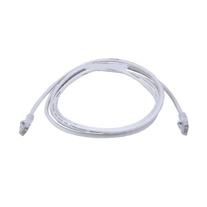 Przewód LAN UTP patchcord, Cat.5e, RJ45 M - RJ45 M, 0.25 m, nieekranowany, biały, economy, EOL