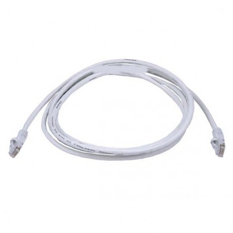 Przewód LAN UTP patchcord, Cat.5e, RJ45 M - RJ45 M, 0.25 m, nieekranowany, biały, economy, EOL