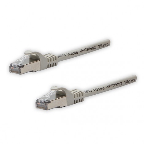 Przewód LAN FTP patchcord, Cat.5e, RJ45 M - RJ45 M, 3 m, chroniony, szary, czysta miedź economy