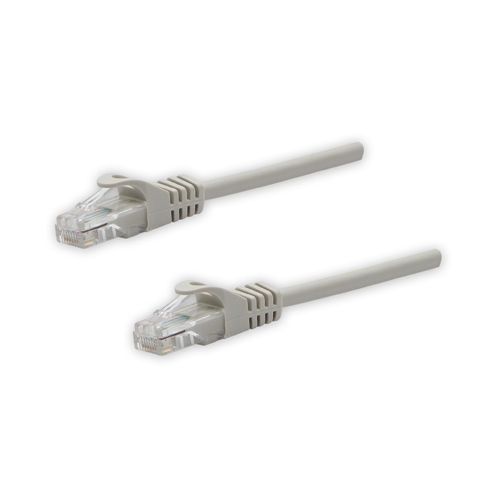 Przewód LAN UTP patchcord, Cat.5e, RJ45 M - RJ45 M, 3 m, nieekranowany, szary, czysta miedź economy