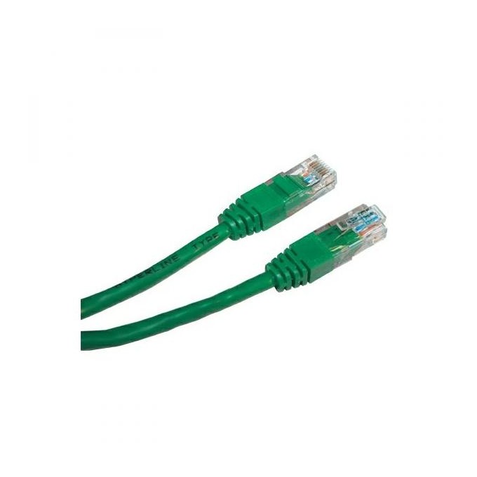 Przewód LAN UTP patchcord, Cat.5e, RJ45 M - RJ45 M, 3 m, nieekranowany, zielony, economy, EOL