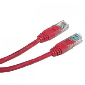 Przewód LAN UTP patchcord, Cat.6, RJ45 M - RJ45 M, 3 m, nieekranowany, czerwony, economy, EOL