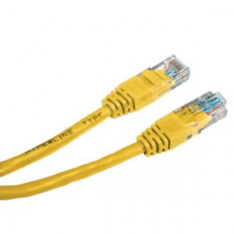 Przewód LAN UTP patchcord, Cat.6, RJ45 M - RJ45 M, 3 m, nieekranowany, żółty, economy, EOL