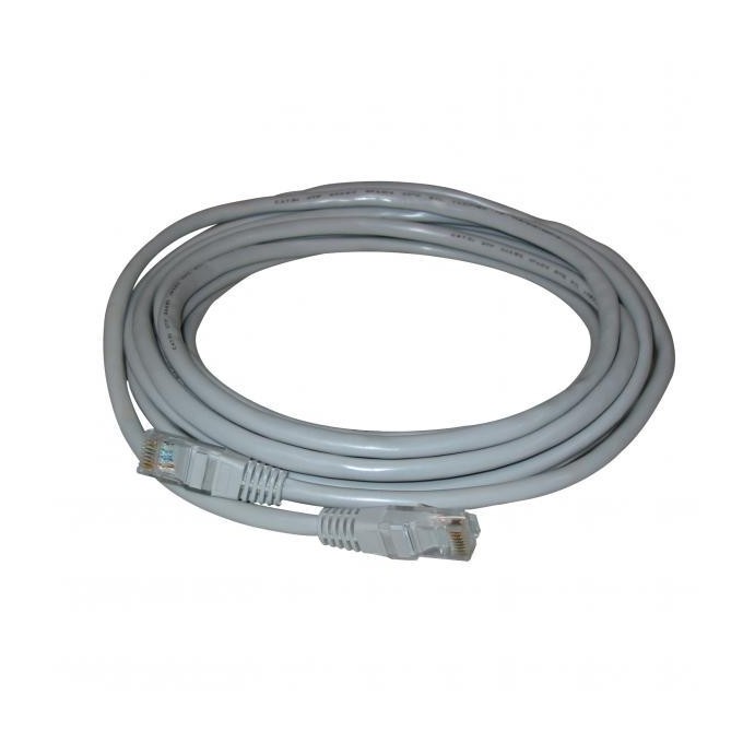 Przewód LAN UTP patchcord, Cat.5e, RJ45 M - RJ45 M, 5 m, nieekranowany, szary, Logo blistr