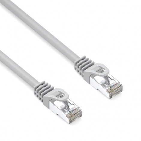 Przewód LAN S/FTP patchcord, Cat.6a, RJ45 M - RJ45 M, 5 m, podwójnie ekranowany, LSOH, szary, 10 Gb/s economy