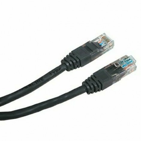 Przewód LAN UTP patchcord, Cat.5e, RJ45 M - RJ45 M, 5 m, nieekranowany, czarny, economy